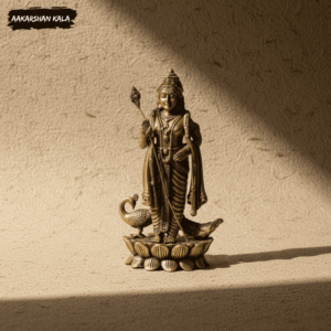 Handmade Brass Murugan Statue | Hindu God Kartikeya, Pooja Altar