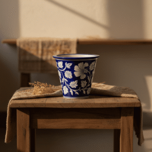 4" Hand painted Jaipur Blue Pottery Planter | Ceramic Indoor Planter | Flower Pot | Home Decor