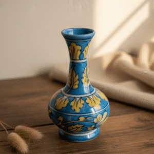Traditional Blue Pottery Vase β Small Decorative Handmade Vase | 4.5 Inch