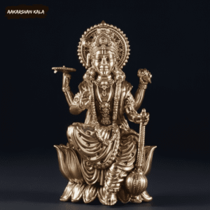 Brass Lord Vishnu Statue | Hindu God Murti, Temple Decor