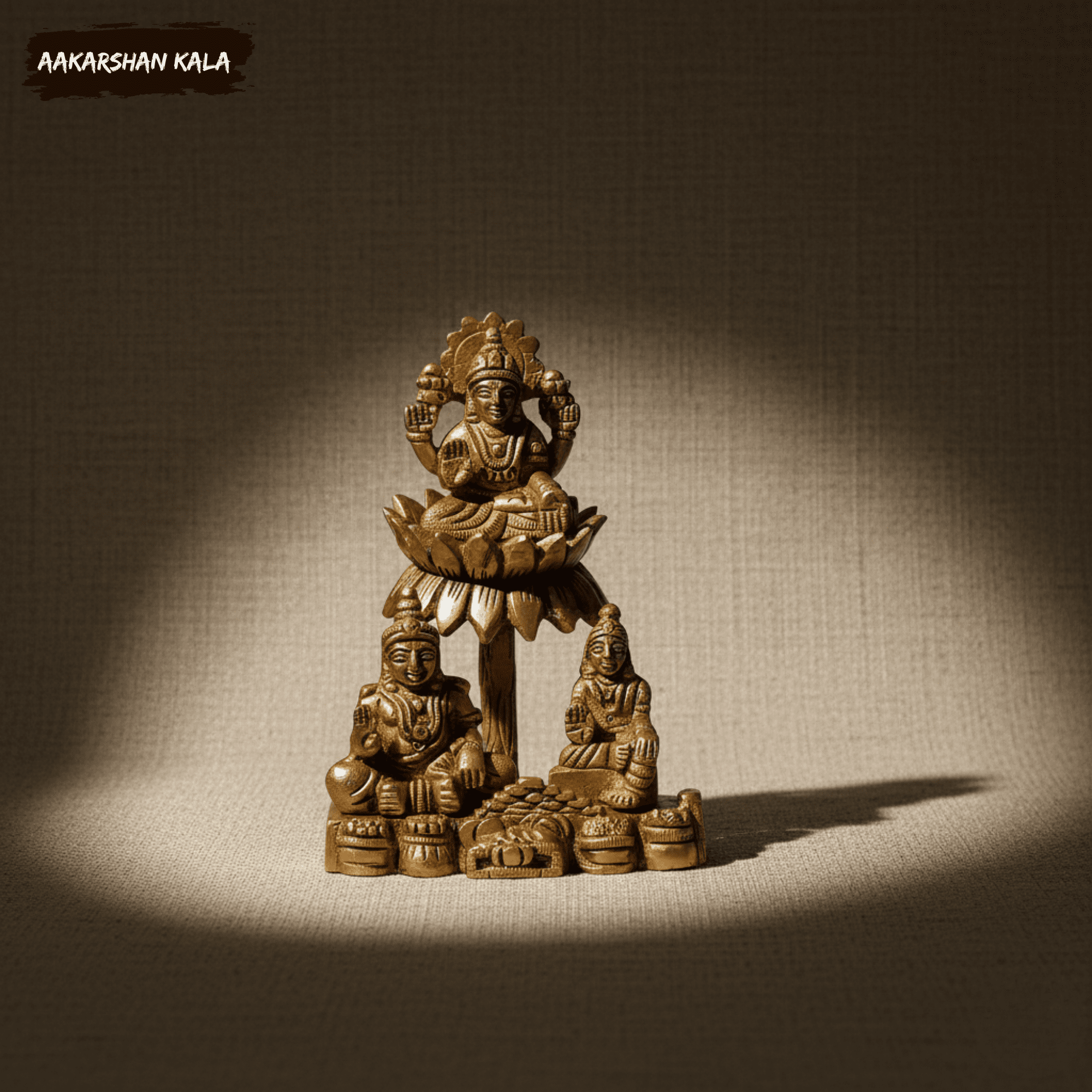 Brass Kuber Lakshmi Chitralekha Idol | 5 Inch Hindu Murti - Image 4