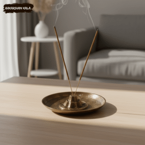 Brass Incense Holder | 5 Inch Agarbatti Stand, Pooja Decor