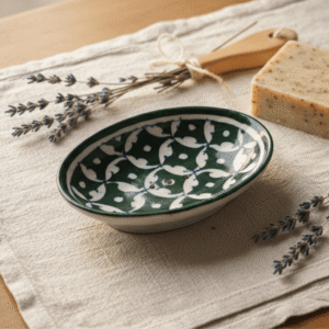 Traditional Jaipur Blue Pottery Soap Dish | Ceramic Bathroom Decor