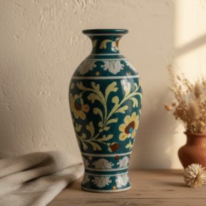 Handmade Saras Vase 6 Inch Decorative Jaipur Blue Pottery